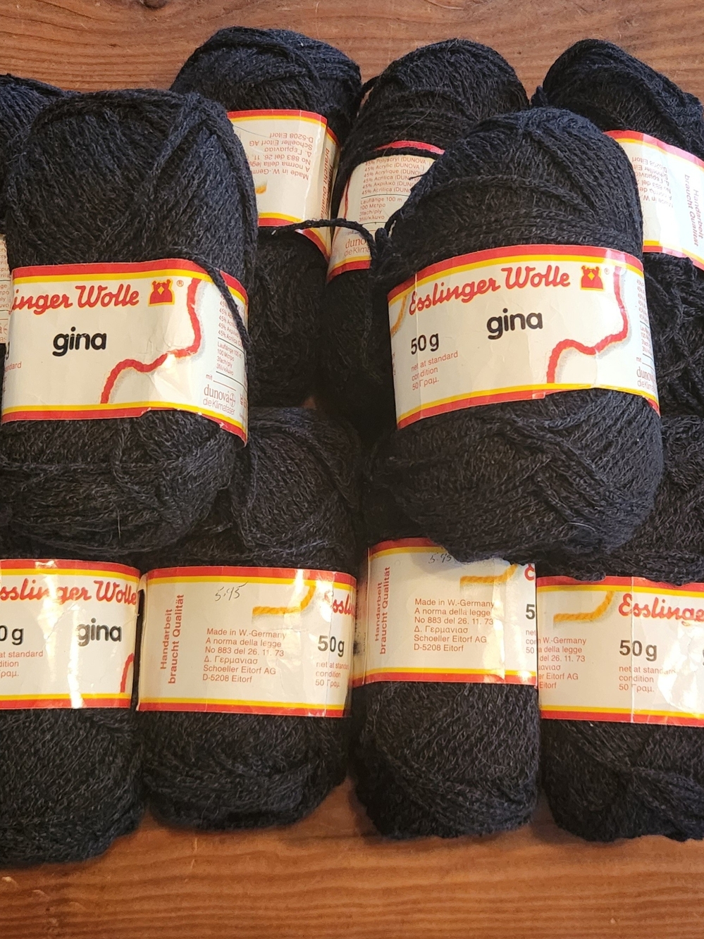 Gina Black Yarn- 10 Skeins